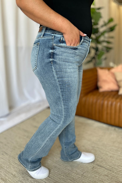 Get trendy with Full Size Bootcut Jeans - Jeans available at Styles Code. Grab yours today!