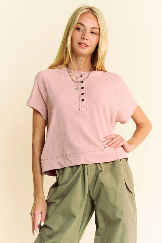Get trendy with Knit Fabric Short Sleeve Top - Top available at Styles Code. Grab yours today!
