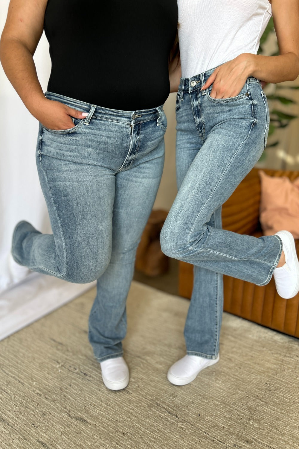 Get trendy with Full Size Bootcut Jeans - Jeans available at Styles Code. Grab yours today!