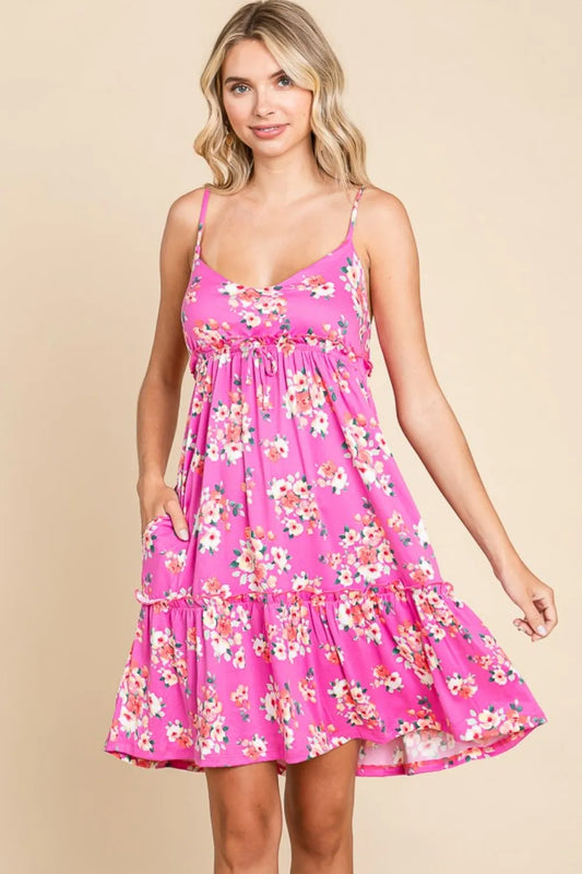 Get trendy with Full Size Floral Cami Dress - Dress available at Styles Code. Grab yours today!
