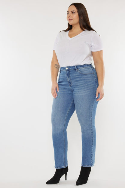 Get trendy with Kancan Full Size Cat's Whiskers High Waist Jeans - Plus Size available at Styles Code. Grab yours today!