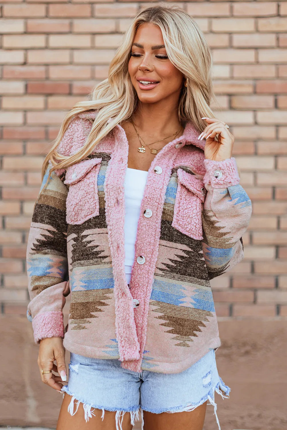 Get trendy with Button Up Long Sleeve Jacket -  available at Styles Code. Grab yours today!