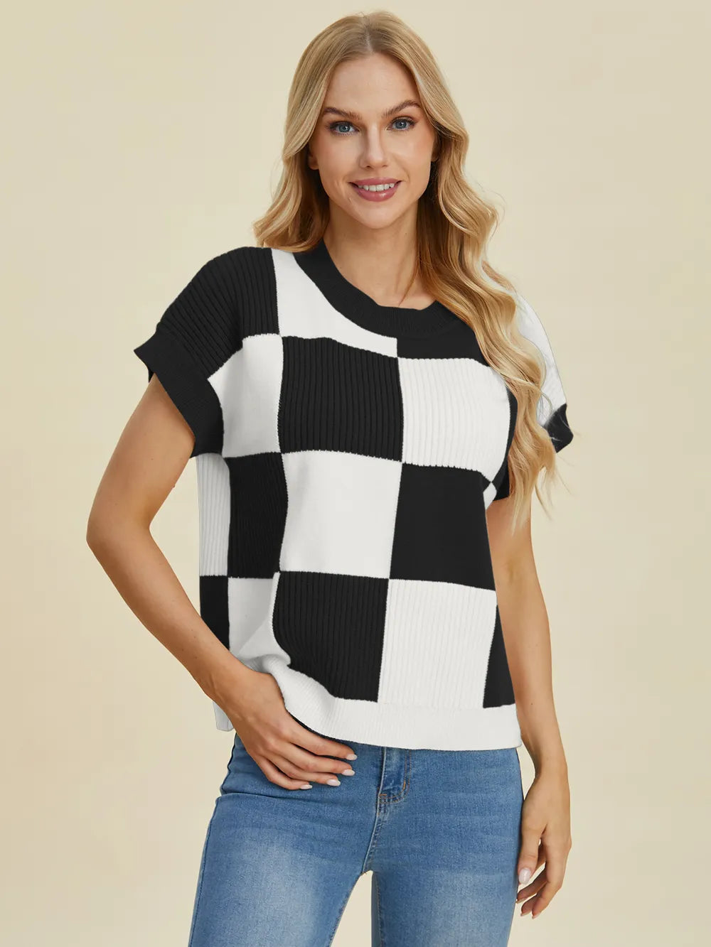 Get trendy with Full Size Round Neck Sweater Top - Top available at Styles Code. Grab yours today!