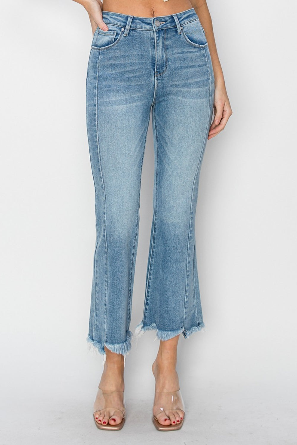 Get trendy with Full Size High Rise Jeans - Jeans available at Styles Code. Grab yours today!