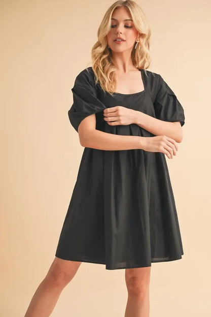 Get trendy with Square Neck Babydoll Dress - Dress available at Styles Code. Grab yours today!