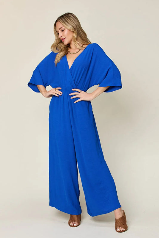 Get trendy with Full Size Wide Leg Jumpsuit - Jumpsuit available at Styles Code. Grab yours today!