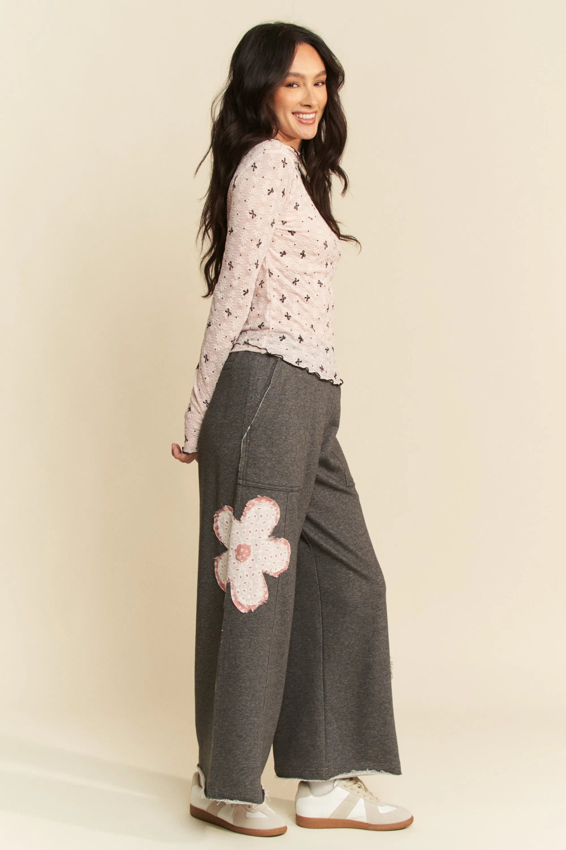 Get trendy with Ribbon Bow Long Sleeve Mesh Top - Top available at Styles Code. Grab yours today!