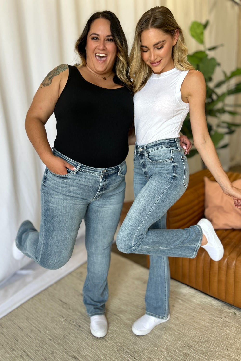 Get trendy with Full Size Bootcut Jeans - Jeans available at Styles Code. Grab yours today!