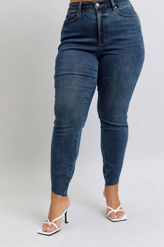 Get trendy with High Waist Skinny Jeans Plus Size - Jeans available at Styles Code. Grab yours today!