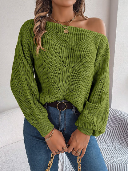 Get trendy with Openwork Long Sleeve Sweater - Sweaters available at Styles Code. Grab yours today!