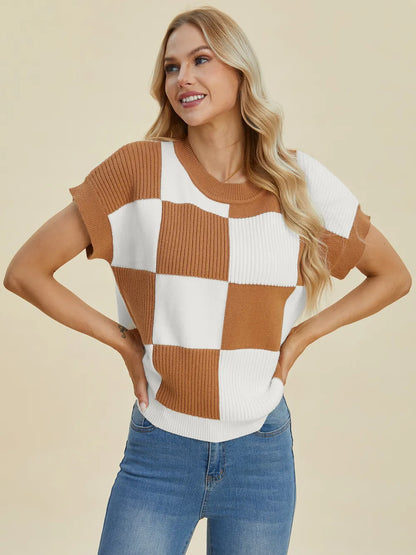 Get trendy with Full Size Round Neck Sweater Top - Top available at Styles Code. Grab yours today!