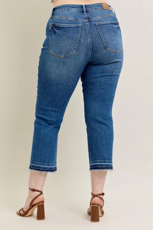 Get trendy with Vintage Wash Flare Jeans Plus Size - Jeans available at Styles Code. Grab yours today!