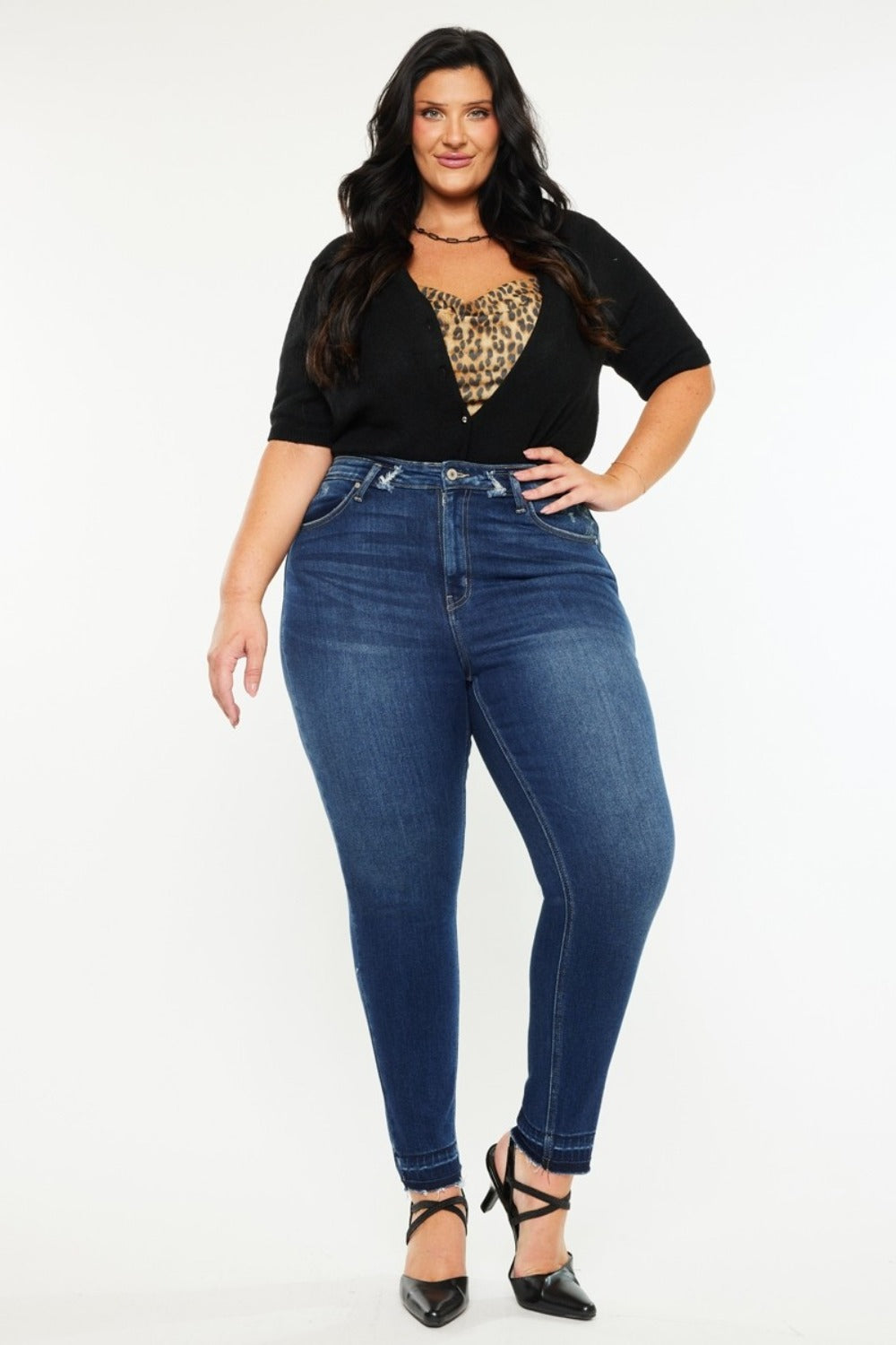 Get trendy with Kancan Full Size High Rise Ankle Skinny Jeans - Jeans available at Styles Code. Grab yours today!