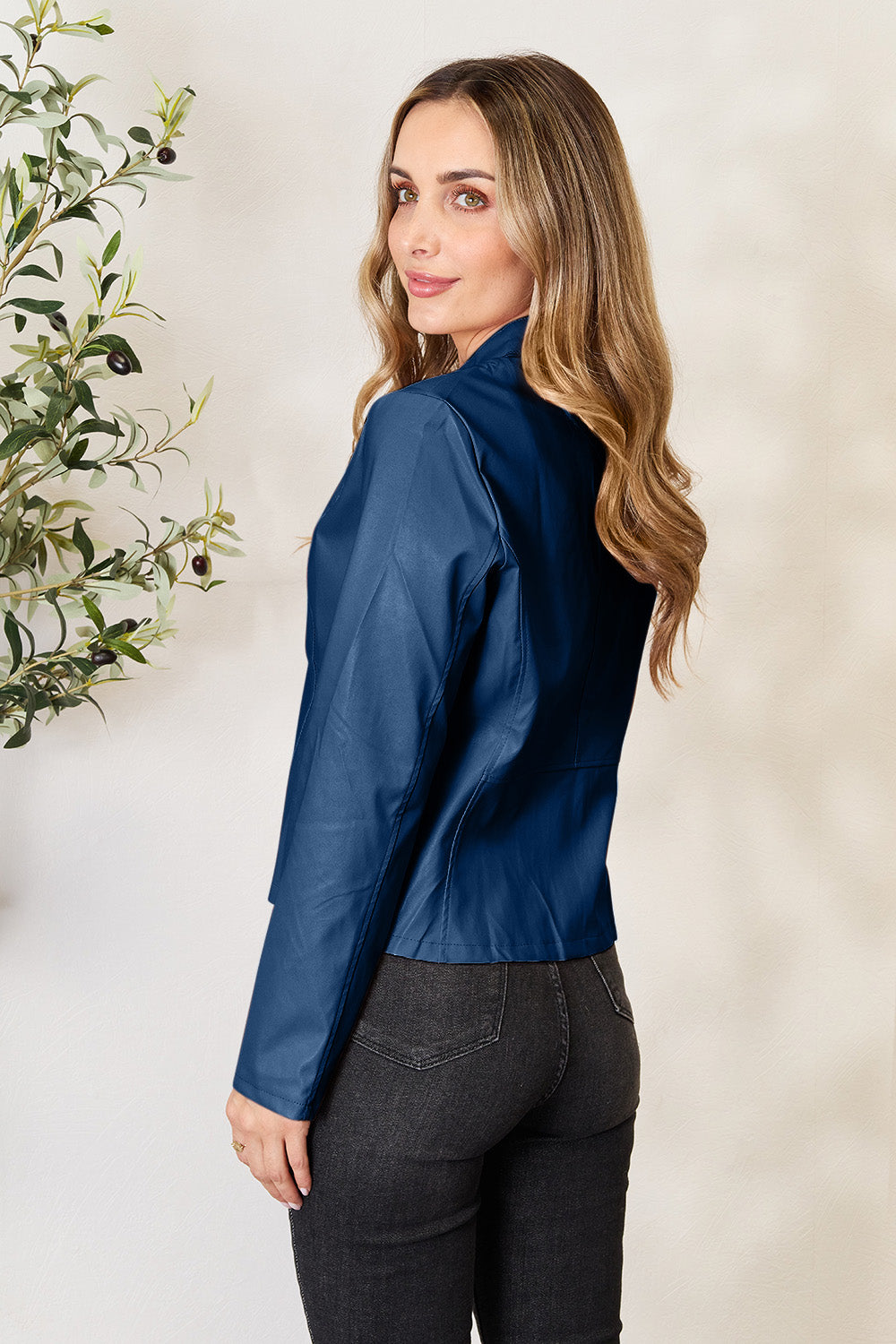 Get trendy with Mock Neck Zip Up Jacket - Jackets available at Styles Code. Grab yours today!