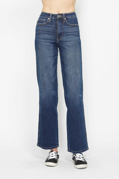 Get trendy with Full Size High Waist Jeans - Jeans available at Styles Code. Grab yours today!