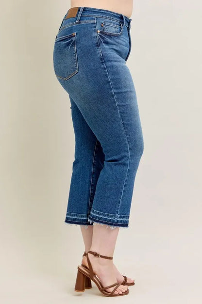 Get trendy with Vintage Wash Flare Jeans Plus Size - Jeans available at Styles Code. Grab yours today!
