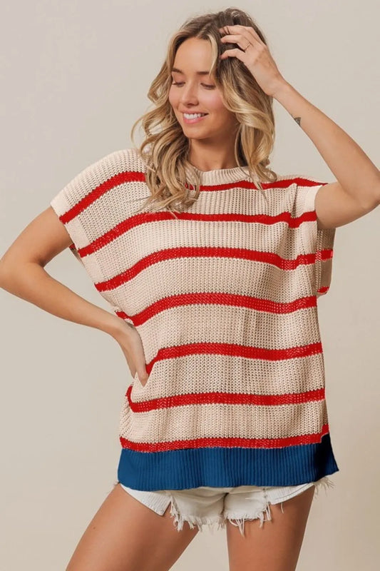 Get trendy with Fourth Of July Drop Shoulder Sweater - Top available at Styles Code. Grab yours today!