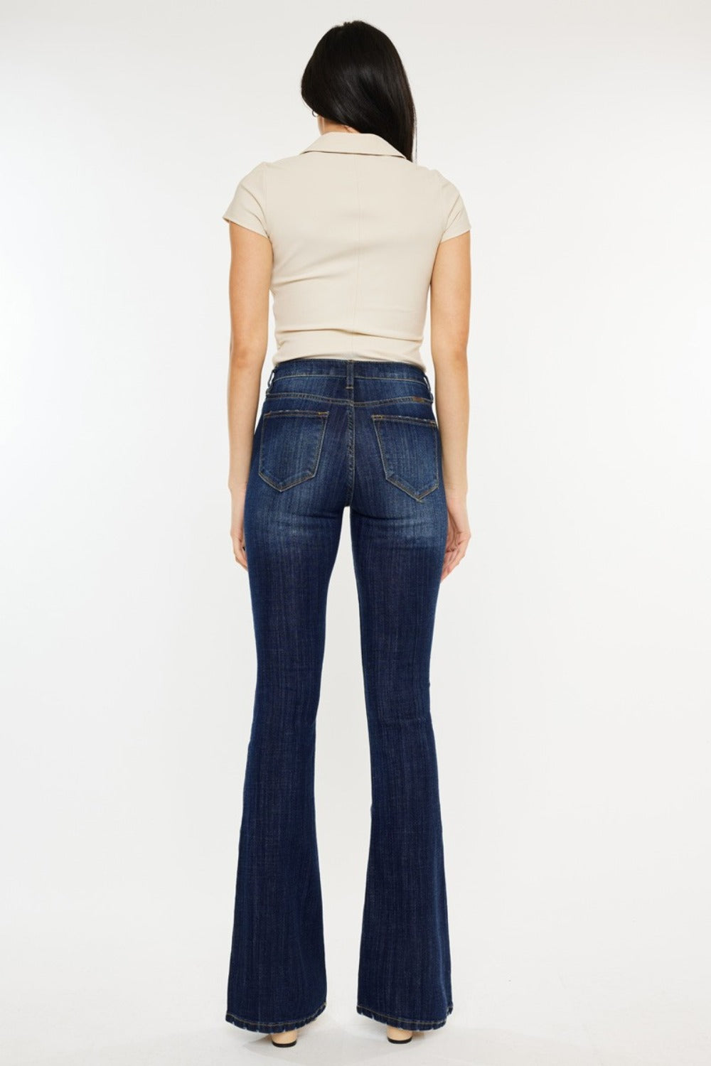 Get trendy with Kancan Full Size Mid Rise Slim Flare Jeans - Jeans available at Styles Code. Grab yours today!