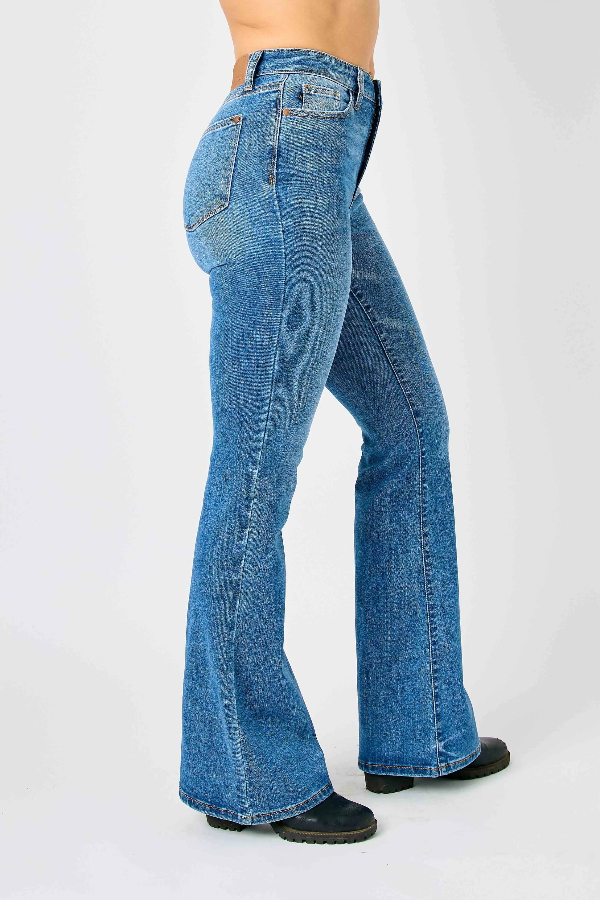 Get trendy with Classic Flare Jeans Plus Size - Jeans available at Styles Code. Grab yours today!