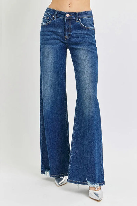Get trendy with Mid Rise Wide Jeans Plus Size - Jeans available at Styles Code. Grab yours today!