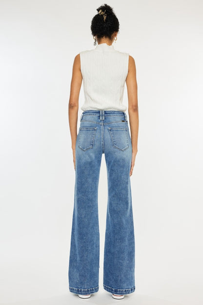 Get trendy with Kancan High Rise Wide Leg Jeans - Jeans available at Styles Code. Grab yours today!