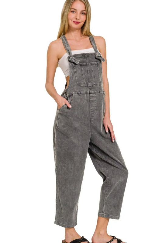 Get trendy with Washed Relaxed Fit Overalls - Overalls available at Styles Code. Grab yours today!