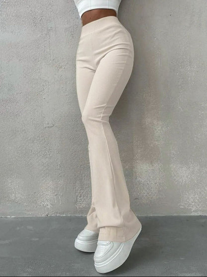 Get trendy with High Waist Flare Pants - Pants available at Styles Code. Grab yours today!