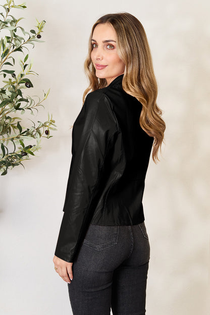 Get trendy with Mock Neck Zip Up Jacket - Jackets available at Styles Code. Grab yours today!