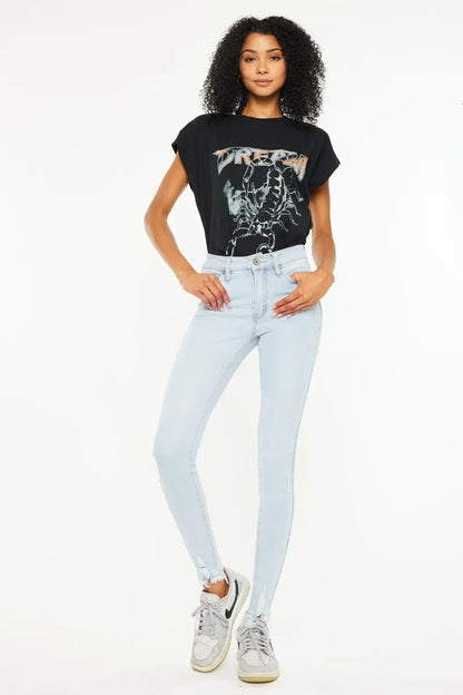 Get trendy with Kancan High Rise Super Skinny Jeans - Jeans available at Styles Code. Grab yours today!