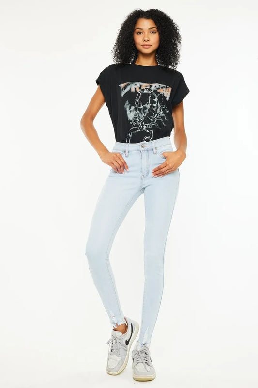 Get trendy with Kancan High Rise Super Skinny Jeans - Jeans available at Styles Code. Grab yours today!