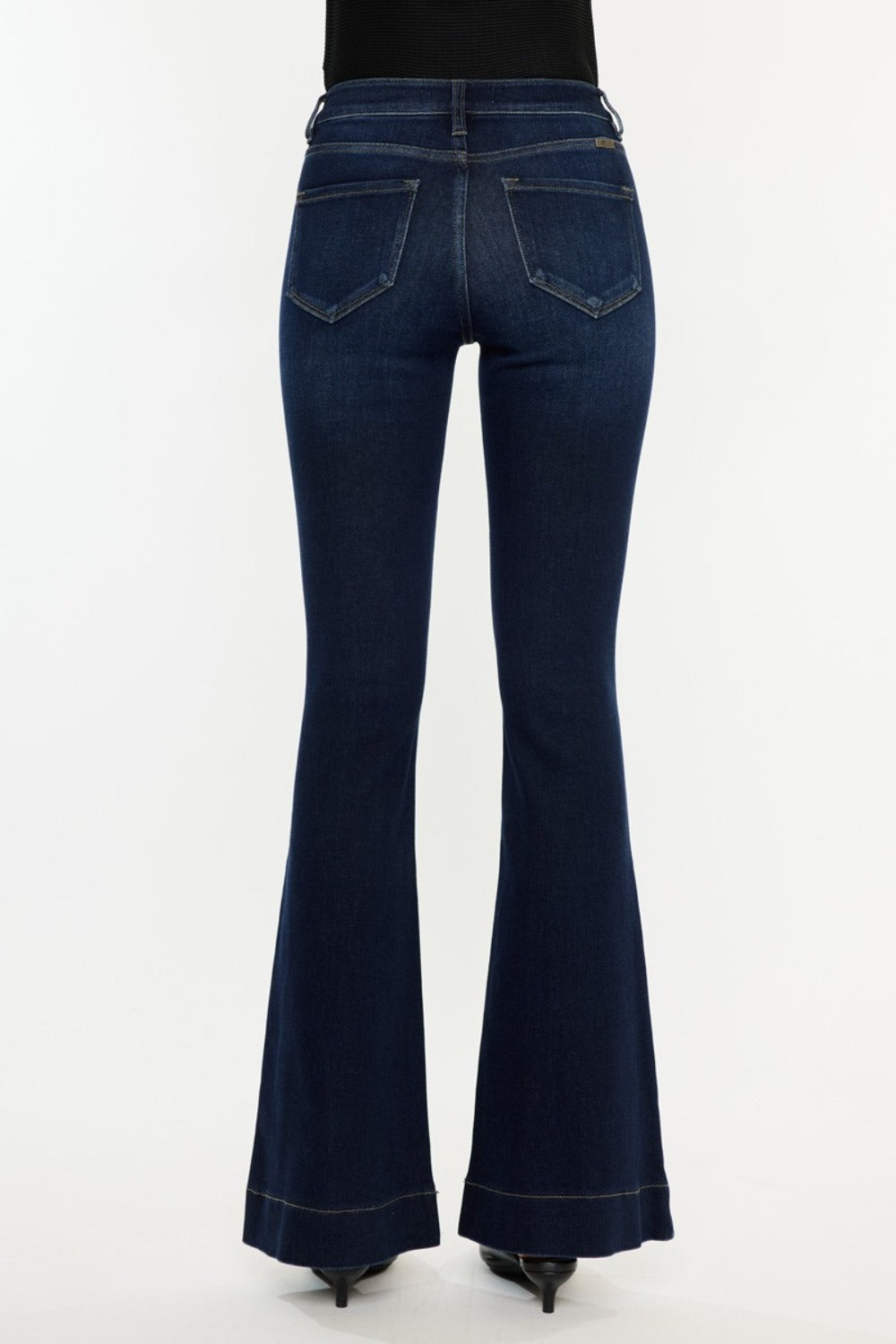 Get trendy with Kancan High Rise Slim Flare Jeans - Jeans available at Styles Code. Grab yours today!