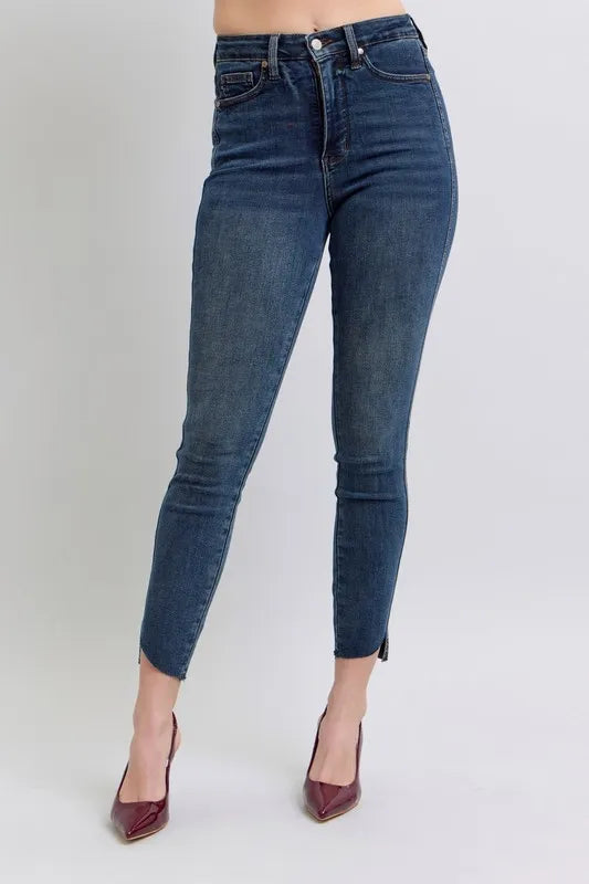 Get trendy with High Waist Skinny Jeans Plus Size - Jeans available at Styles Code. Grab yours today!