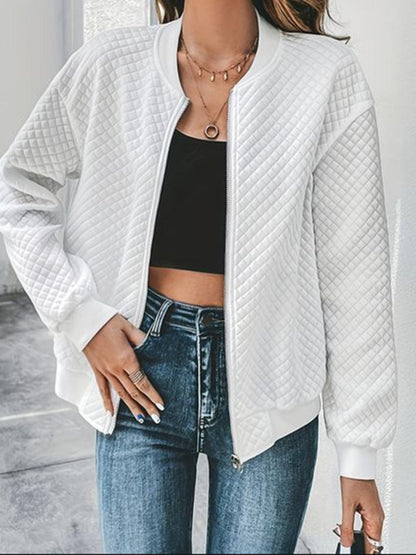 Get trendy with Zip Up Long Sleeve Jacket -  available at Styles Code. Grab yours today!