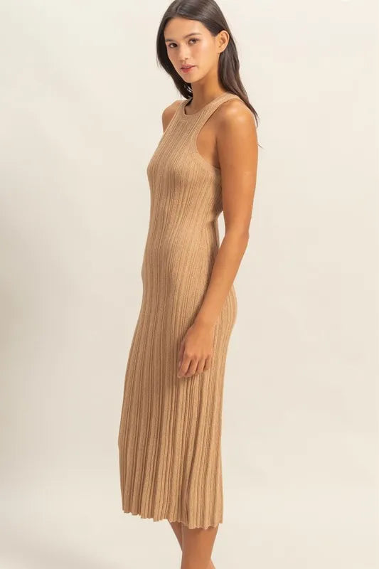 Get trendy with Bodycon Ribbed Knit Dress - Dress available at Styles Code. Grab yours today!