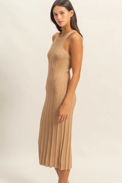 Get trendy with Bodycon Ribbed Knit Dress - Dress available at Styles Code. Grab yours today!