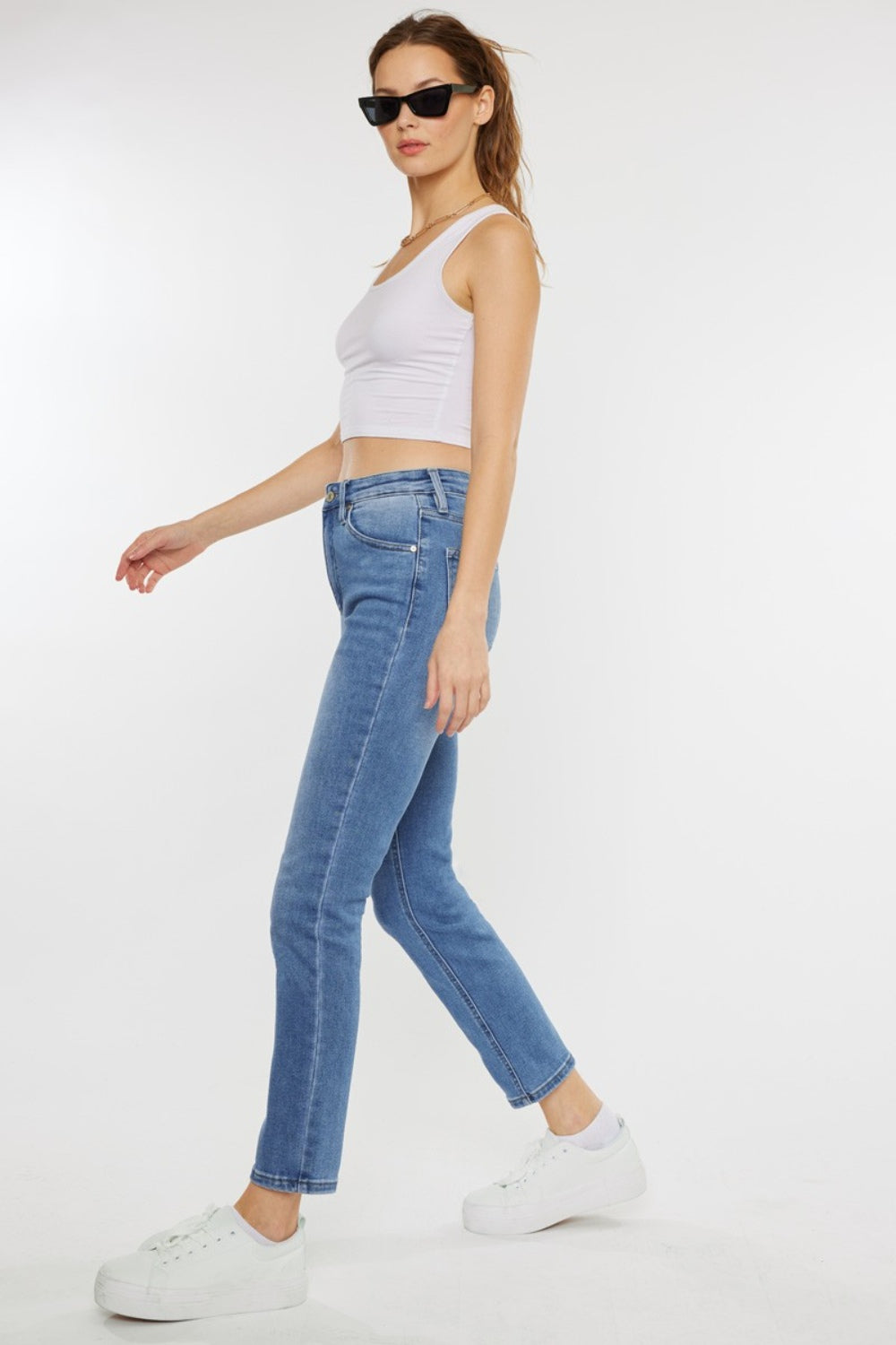 Get trendy with Kancan Full Size Cat's Whiskers High Waist Jeans - Plus Size available at Styles Code. Grab yours today!