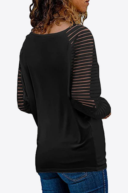 Get trendy with V-Neck Long Raglan Sleeve Top - Blouse available at Styles Code. Grab yours today!