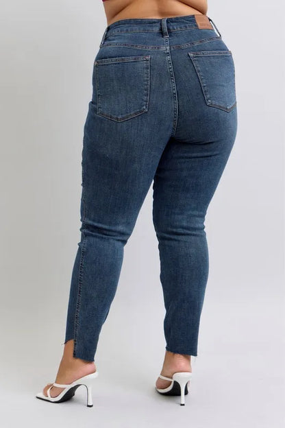 Get trendy with High Waist Skinny Jeans Plus Size - Jeans available at Styles Code. Grab yours today!