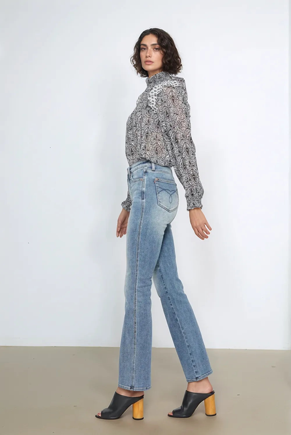 Get trendy with Full Size Tummy Control Bootcut Jeans - Jeans available at Styles Code. Grab yours today!