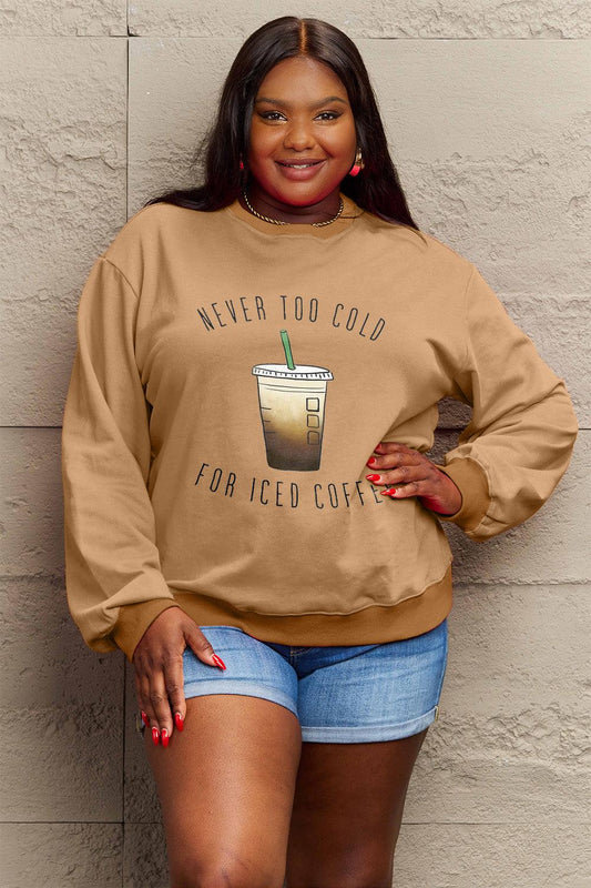 Get trendy with Full Size Round Neck Sweatshirt - Sweatshirt available at Styles Code. Grab yours today!