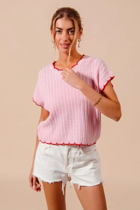 Get trendy with Textured Light Weight Sweater Top -  available at Styles Code. Grab yours today!