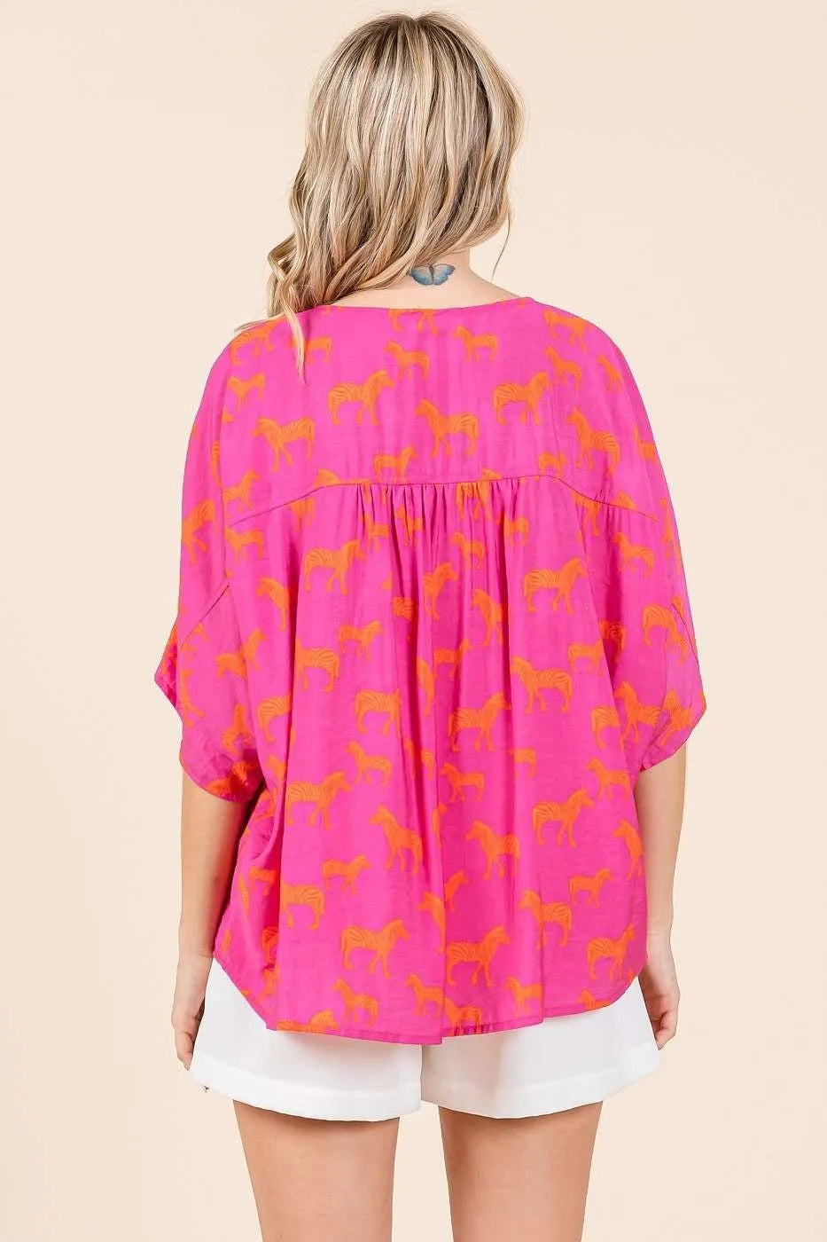 Get trendy with V-Neck Dolman Sleeve Top - Top available at Styles Code. Grab yours today!