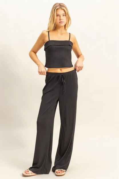 Get trendy with Cami Top and Pants Set - Two Piece Sets available at Styles Code. Grab yours today!