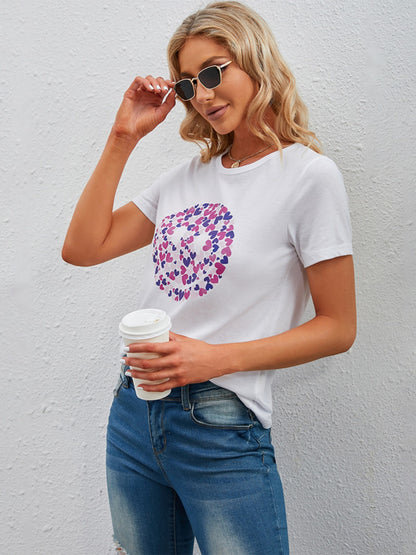 Get trendy with Graphic Round Neck Short Sleeve T-Shirt - Graphic T-Shirts available at Styles Code. Grab yours today!