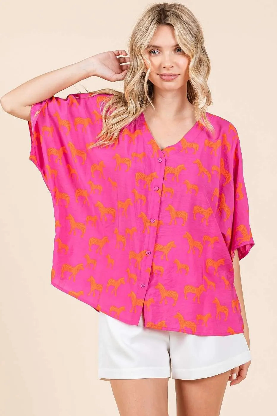 Get trendy with V-Neck Dolman Sleeve Top - Top available at Styles Code. Grab yours today!