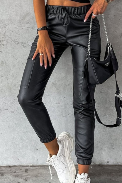 Get trendy with Drawstring Pants with Pockets - Pants available at Styles Code. Grab yours today!