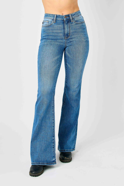 Get trendy with Classic Flare Jeans Plus Size - Jeans available at Styles Code. Grab yours today!