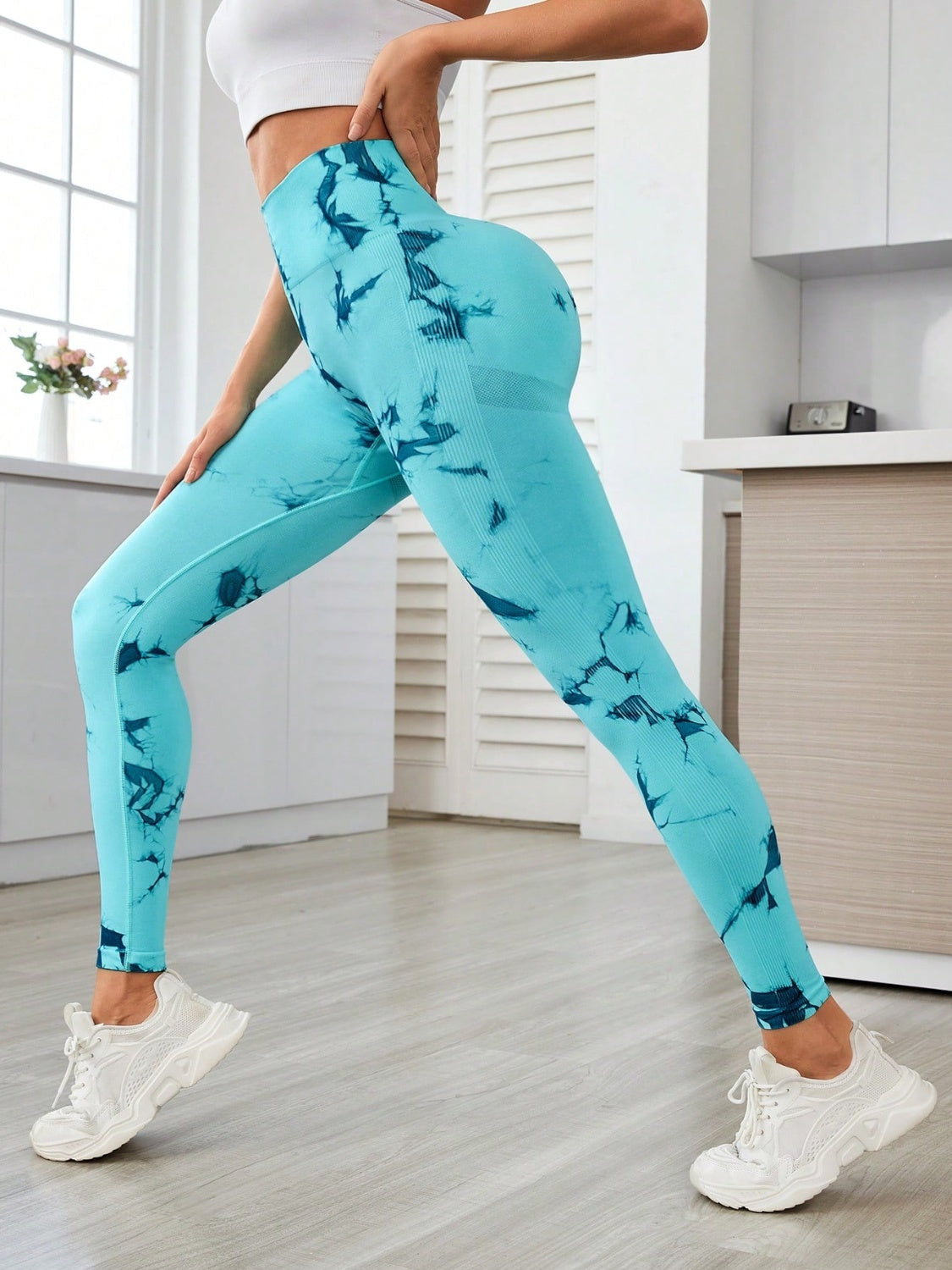 Get trendy with Printed High Waist Active Leggings - Activewear available at Styles Code. Grab yours today!