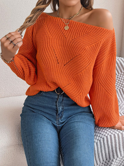 Get trendy with Openwork Long Sleeve Sweater - Sweaters available at Styles Code. Grab yours today!