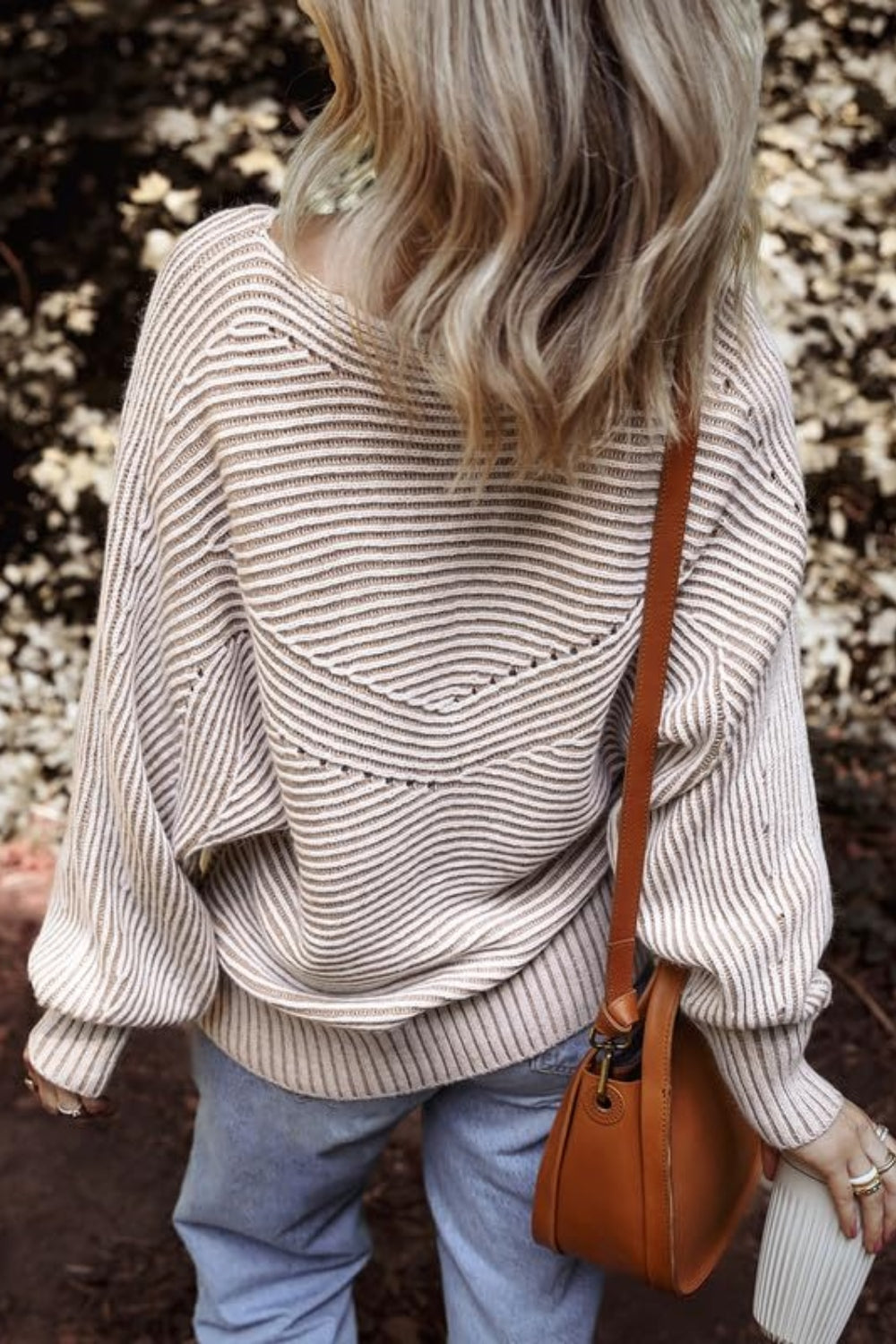 Get trendy with Textured Striped Round Neck Long Sleeve Top -  available at Styles Code. Grab yours today!